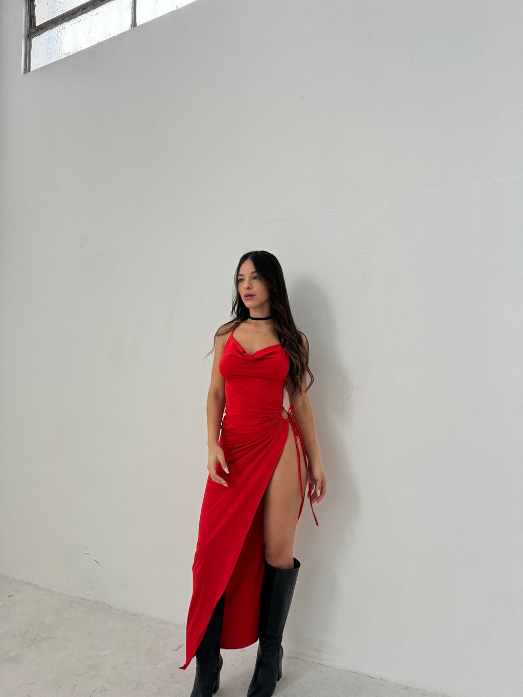 Vestido midi nudo